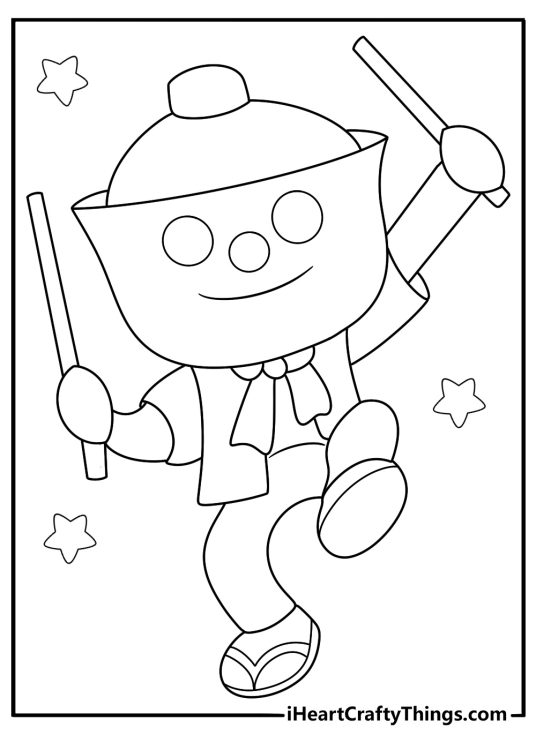 tendonman bowl hero simple coloring sheet