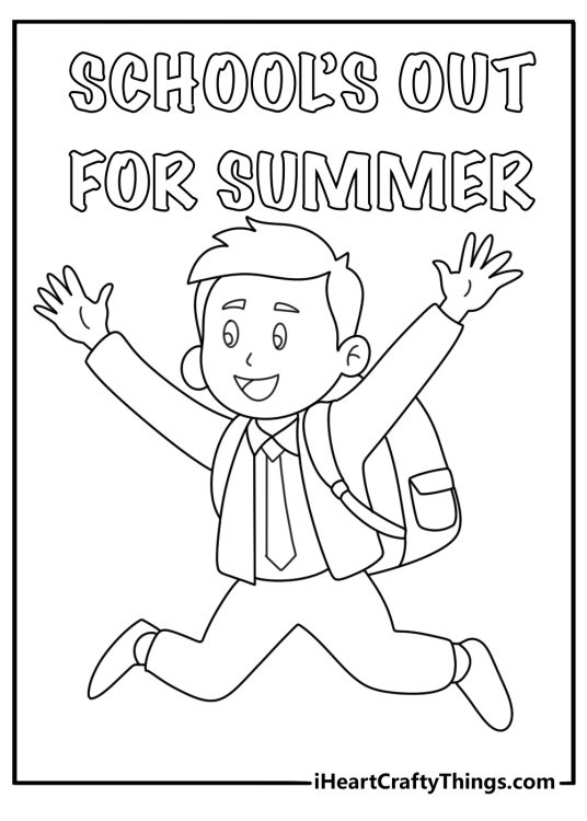 schools out for summer coloring page