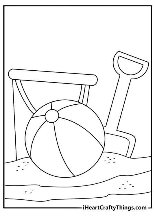 summer activities coloring page