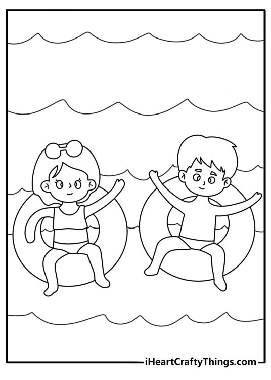 summer coloring page for kindergarten