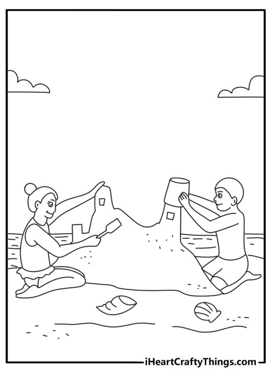 summer coloring page for older kids