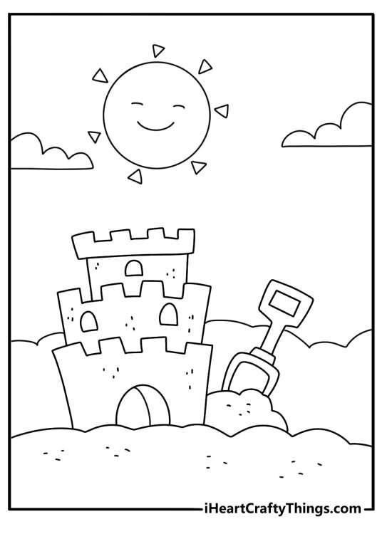summer coloring page for toddlers