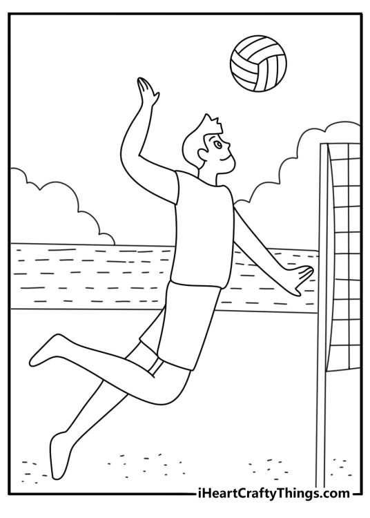 summer sports coloring page
