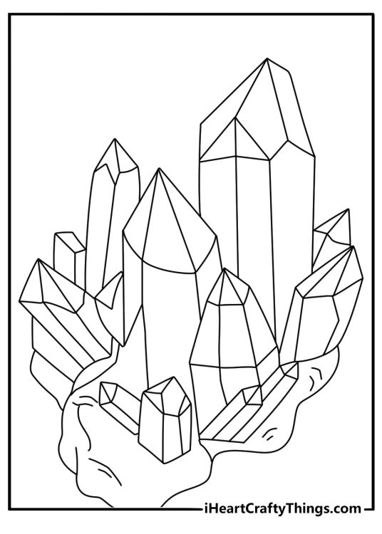 Crystal Coloring Pages